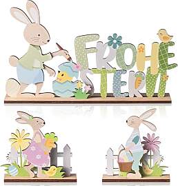 Namalu 3 Stück Deko Aufsteller für Ostern Frohe