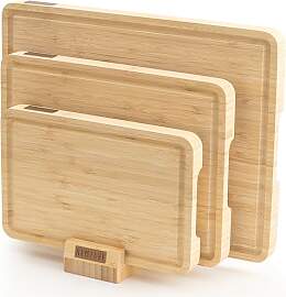 NAMTURE Schneidebrett Holz Set – 2,5 cm stark,