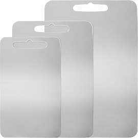 NAMYEUT 3er Set Edelstahl Schneidebretter,