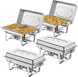 NArra 4er Pack Chafing Dish Buffet Set,9L Chafing