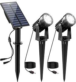 NATPOW Gartenstrahler Solar, Solar Gartenleuchte