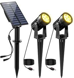 NATPOW Gartenstrahler Solar, Solar Gartenleuchte