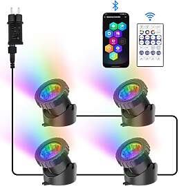 NATPOW Teichbeleuchtung LED Unterwasser,