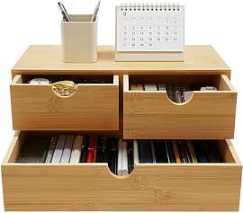 Natürlichem Bambus Schreibtisch Organizer,