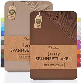 NatureMark 2er Pack Jersey Spannbettlaken,