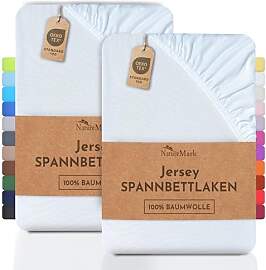 NatureMark 2er Pack Jersey Spannbettlaken,