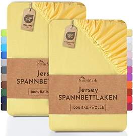 NatureMark 2er Pack Jersey Spannbettlaken,