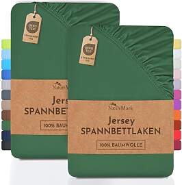 NatureMark 2er Pack Kinder Jersey Spannbettlaken,