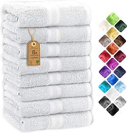 NatureMark 8 Handtücher Set - 100% Baumwolle -