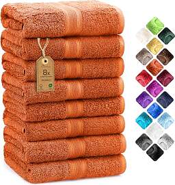 NatureMark 8 Handtücher Set - 100% Baumwolle -