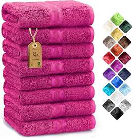 NatureMark 8 Handtücher Set - 100% Baumwolle -