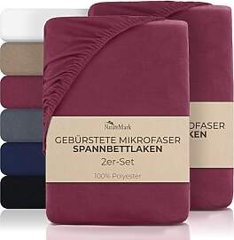 NatureMark Mikrofaser Spannbettlaken – 2 Stück