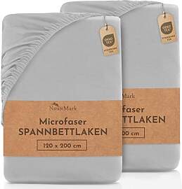 NatureMark Mikrofaser SPANNBETTLAKEN 2er Pack zum