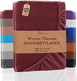 NatureMark Winter Thermo Fleece Spannbettlaken,