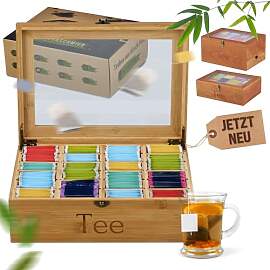 NATURSCHMIED Teebox aus Bambus mit 20 flexiblen