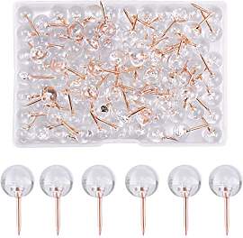 Naturschutz 100 Stk. Pinnadeln Rosegold, Rundkopf