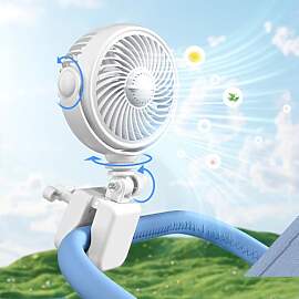 Nauttxon Kinderwagen ventilator für Baby, Clip on 