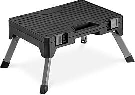 Navaris 2-in1 Tritthocker mit Stauraum für