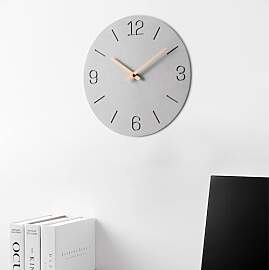 Navaris Analog Wanduhr rund - Ø 30,5 x 4,4 cm -
