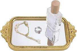 Navaris Antikes Gold Tablett - Eleganter Parfum