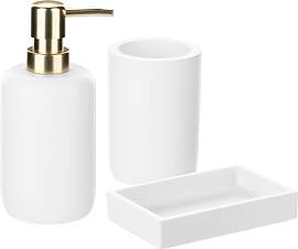 Navaris Badezimmer Set 3-teilig - dekoratives