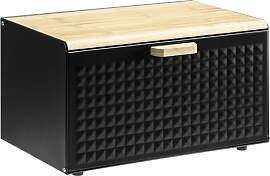 Navaris Brotkasten Metall Groß Schwarz - Brotbox