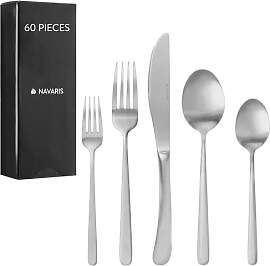 Navaris Edelstahl Besteck Set 12 Personen -