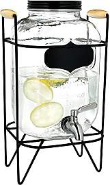 Navaris Getränkespender 5 Liter aus Glas -