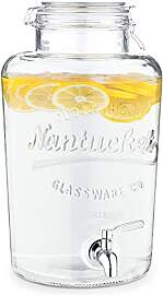 Navaris Getränkespender 8 Liter aus Glas -