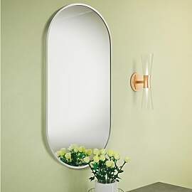 Navaris Ovaler Spiegel mit Rahmen 75x38x3cm -