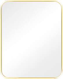 Navaris Wandspiegel mit Metall Rahmen in Gold -