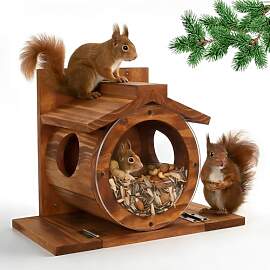 NAVESO Eichhörnchen Futterhaus, Eichhörnchen