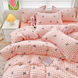 Nayoroom Bettwäsche 135x200 Rosa Kariet Schwarz