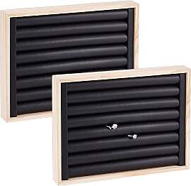 NBEADS PU Leder Rings Displays Tablett, 7 Slots