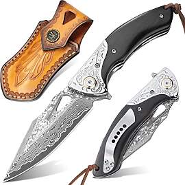 NedFoss GRIFFON Damast Taschenmesser Hochwertig,