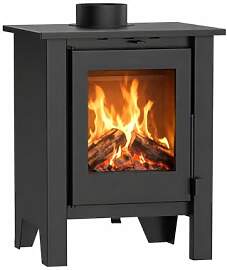 NEMAXX® H8 Belüfteter Holzofen Kaminofen Schwarz 