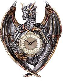 Nemesis Now Dracus Horologium 27,5 cm, Polyresin,