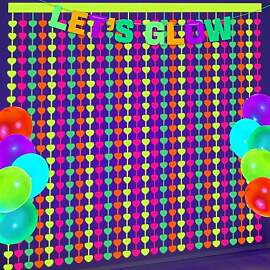Neon Party Dekorationen - 2 Pcs bunte