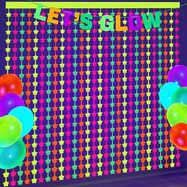 Neon Party Dekorationen - 2 Pcs bunte