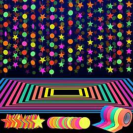 Neon-Partyzubehör-Set, 38,7 m, 6 Farben, 30 m,