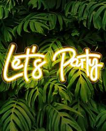 Neon Sign, Lets Party LED Neon Schild Partydeko