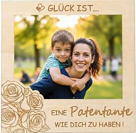 NEONSKY Magnetischer Holz-Bilderrahmen – Glück