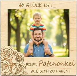 NEONSKY Magnetischer Holz-Bilderrahmen – Glück