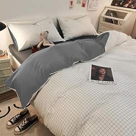 Nesture Bettwäsche 135x200 Baumwolle Kariert