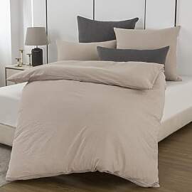 Nesture Bettwäsche 155x220 Baumwolle Beige -