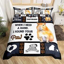 Nette Capybara Bettwäsche Set - Geschenke für