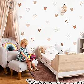 Neukids 72pcs Boho Herz Wandtattoo, Hollow und