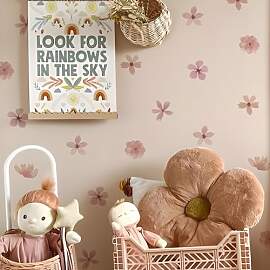 Neukids Boho Aquarell Rosa Gänseblümchen Kinder