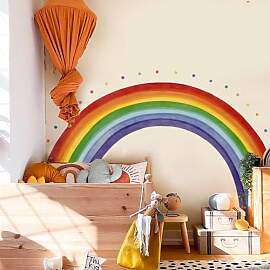 Neukids FABRIC Vintage Regenbogen Wandtattoo boho