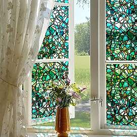 Neukids Selbstklebende Buntglas-Fensterfolie，